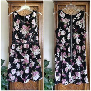 Vintage Retro Sleeveless Floral Skater Dress